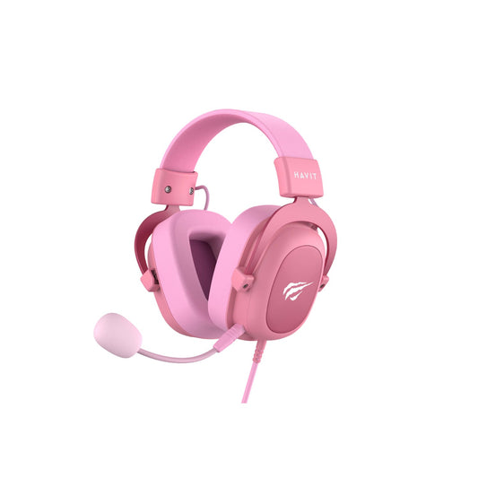 Audífono Gaming Headphone Micrófono 53mm H2002dPI Havit Rosa