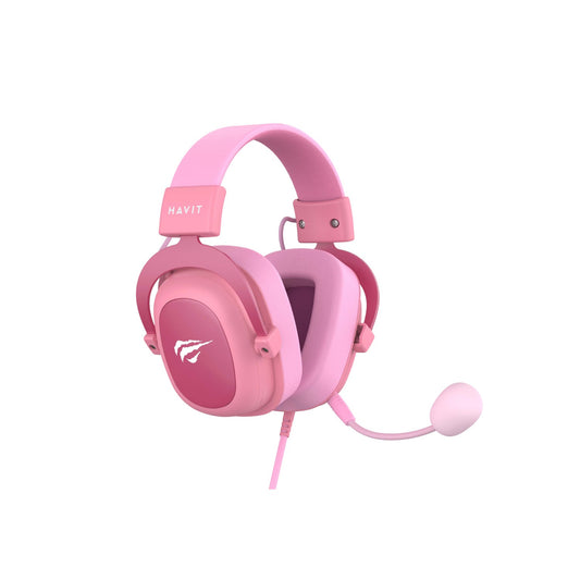 Audífono Gaming Headphone Micrófono 53mm H2002dPI Havit Rosa