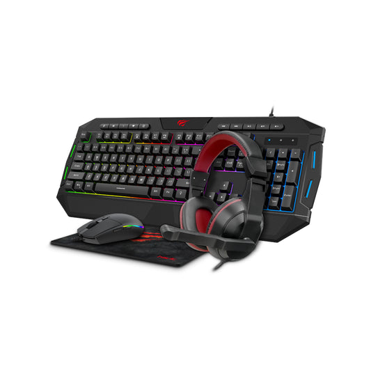 Kit Set Gamer Teclado Audífonos Mouse Mousepad KB501CM Havit
