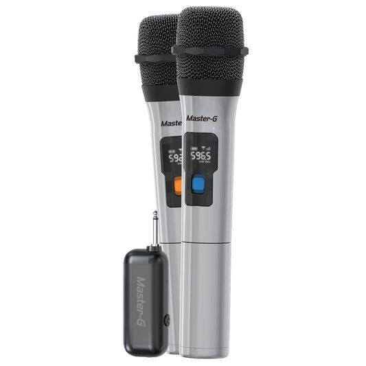 Par de Micrófonos inalámbricos con Receptor UHF Master-G