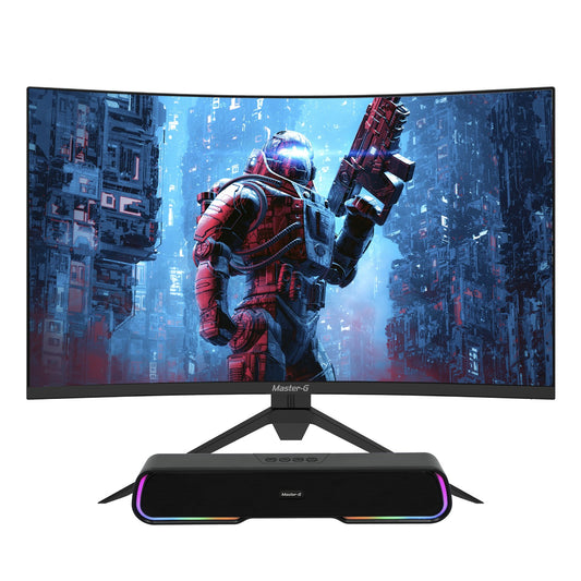 Pack Monitor Gamer Curvo Led 27" FHD 165Hz 1Ms + BT