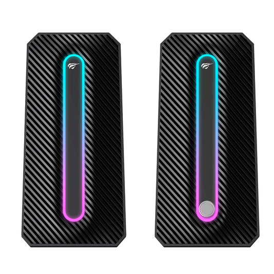Par de Parlantes Gamer para PC RGB 10W SK216 Negros Havit