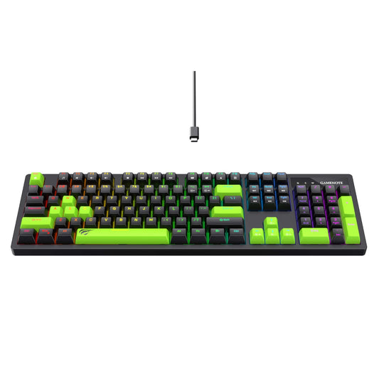 Teclado Gamer Mecánico Luces RGB KB893L Havit Negro