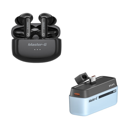 Pack Audífonos Bluetooth BUDS20 Y Cargador 5.000mAH USB-C