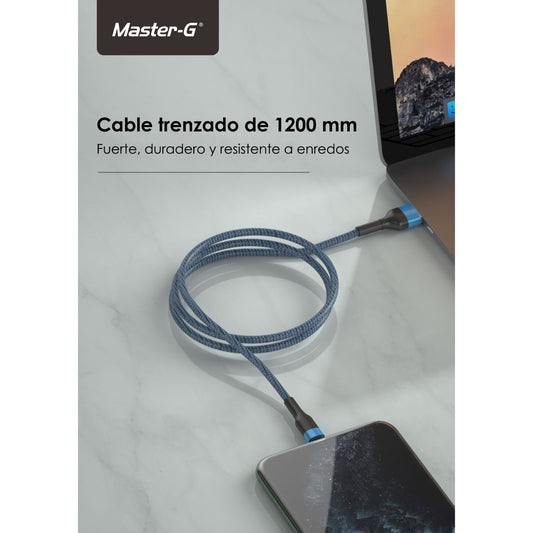 Cable De Carga Rápida Usb-C Antinudos 1Mt Master-G MGCATC3A