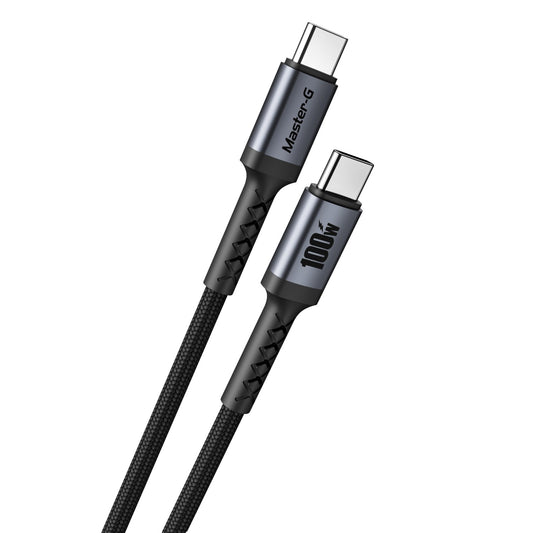 Cable De Carga Rápida Usb-C a C Antinudos 100W Master-G