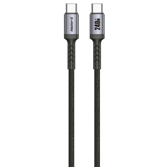 Cable De Carga Rápida Usb-C a C Antinudos 240W 2M Master-G