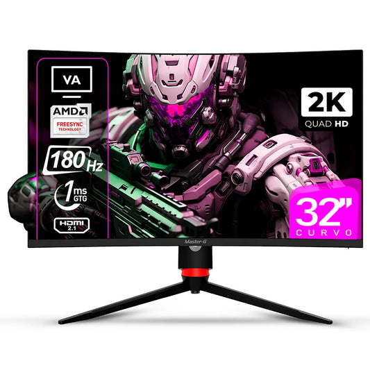 Monitor Gamer 32" Curvo QHD 1440 VA 180Hz 1ms MGMG3240CQ