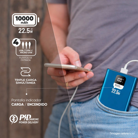Batería Externa Power Bank 10000 Mah 22.5W UCP10LPD